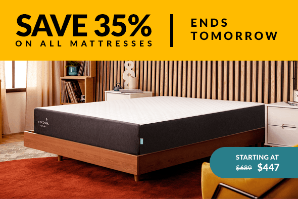Save 35% Ends Tomorrow on Cocoon Hybrid Mattresses