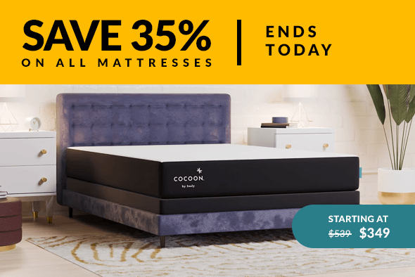 Save 35% Ends Today on Cocoon Chill Mattresses