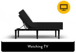 Ease Base with Mattress in TV Position